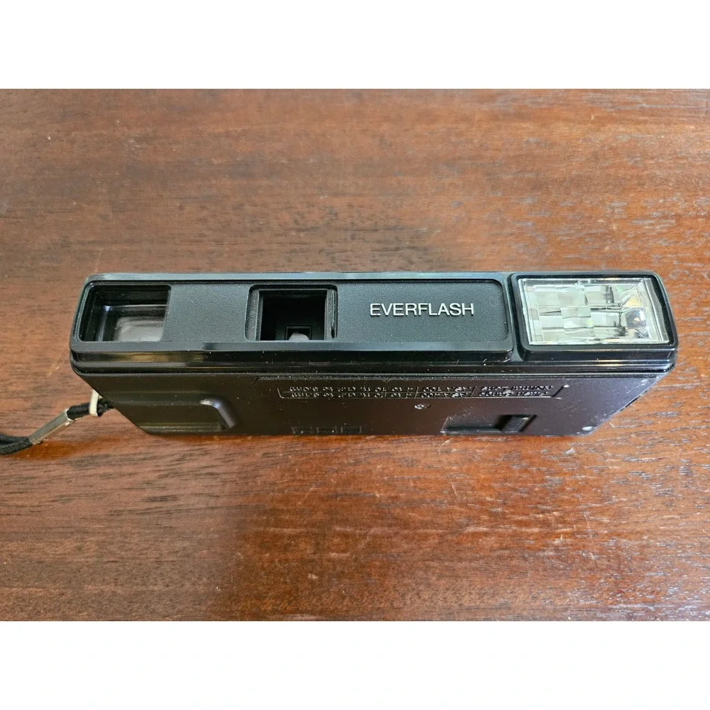 Keystone XR308 Telephoto 110 Film Camera Black Everflash Vintage Made in USA